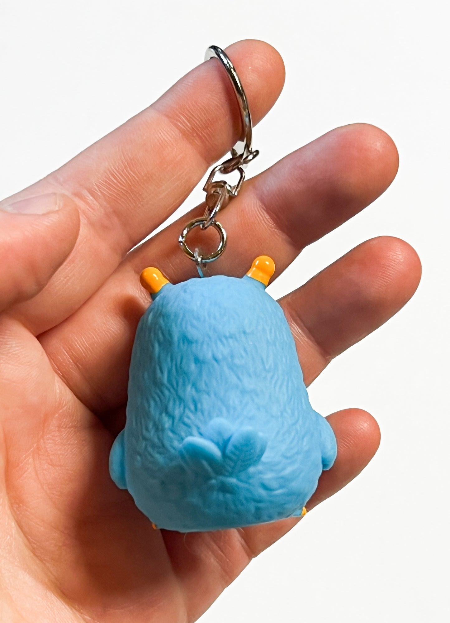 Upcycled Cyclops Chicken Keychain – Handmade Eco-Friendly Quirky Animal Charm