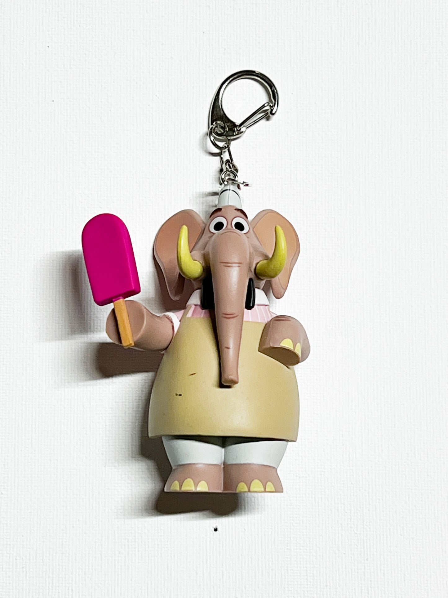 Upcycled Elephant Toy Keychain – Handmade One-of-a-Kind Toy Charm