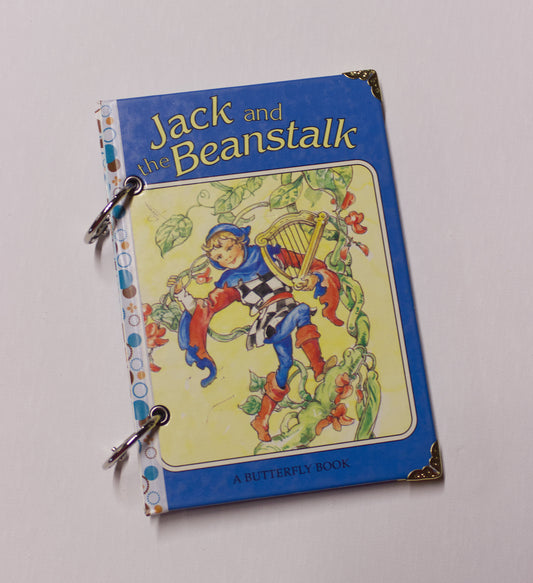 Jack and the Beanstalk Upcycled Book Journal – Handmade Eco Friendly Storybook Mini Notebook