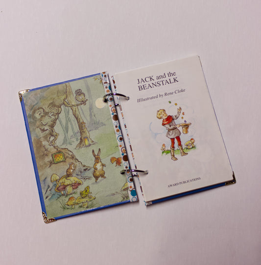 Jack and the Beanstalk Upcycled Book Journal – Handmade Eco Friendly Storybook Mini Notebook