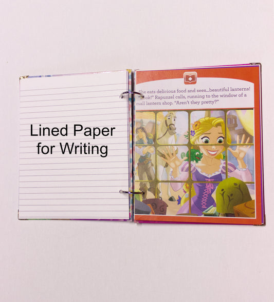 Enchanting Long Hair Princess Upcycled Book Journal – Handmade Eco Friendly Storybook Notebook