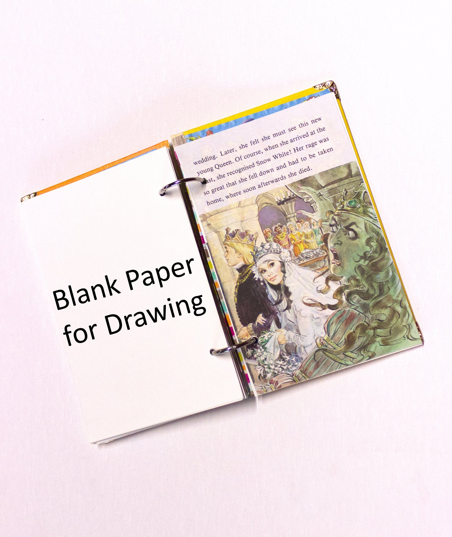 Snow White Upcycled Book Journal – Handmade Eco Friendly Storybook Mini Notebook